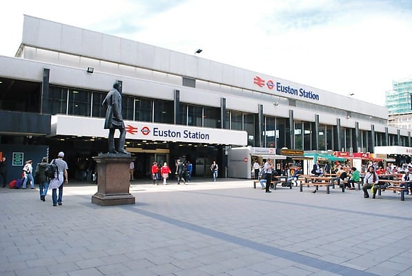 Train Services Departing from Euston Station, London